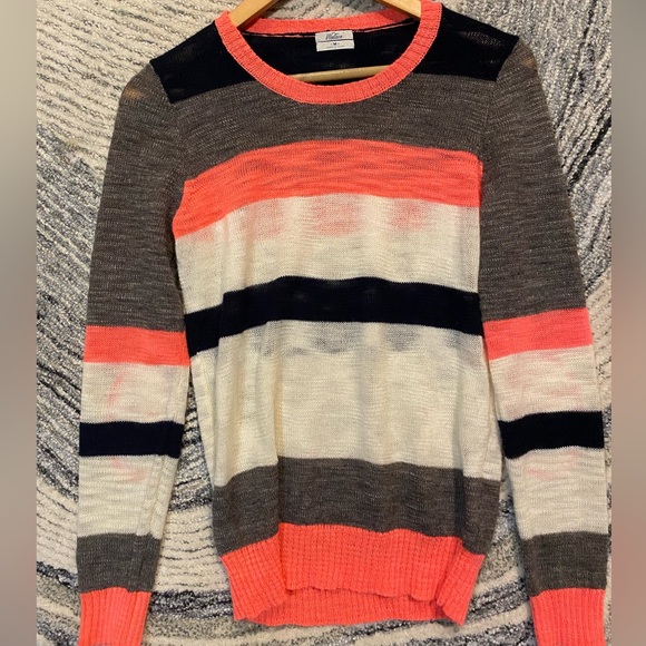 WALLACE MADEWELL Striped Elbow Patch Light Sweater - Picture 4 of 6